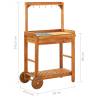 Garden Kitchen Trolley - Solid Acacia Wood | Hipomarket UK