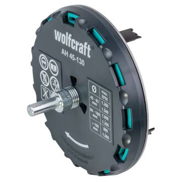 Wolfcraft Adjustable Hole Saw AH 45-130 | Metal Cutting Tool