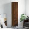 Highboard Brown Oak 34.5x34x180 cm Engineered Wood Colour brown oak Quantity in Package 1 Model 3 drawers 