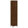 Stylish Highboard Brown Oak - 34.5x34x180 cm | Hipo Market