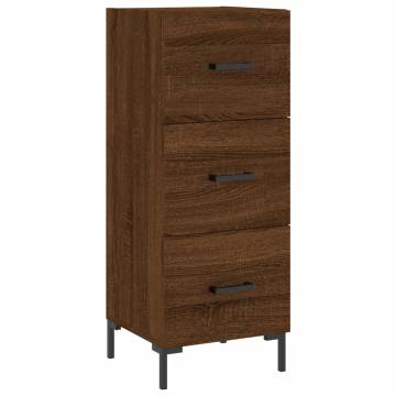 Stylish Highboard Brown Oak - 34.5x34x180 cm | Hipo Market