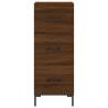 Stylish Highboard Brown Oak - 34.5x34x180 cm | Hipo Market