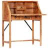 Vintage Solid Acacia Wood Writing Desk - 90x40x107cm