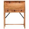 Vintage Solid Acacia Wood Writing Desk - 90x40x107cm