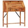 Vintage Solid Acacia Wood Writing Desk - 90x40x107cm