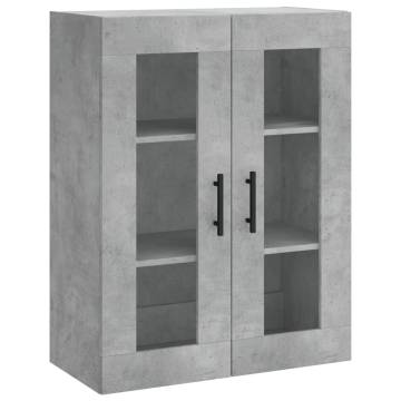 Stylish Concrete Grey Highboard | 69.5x34x180 cm