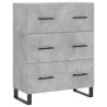 Stylish Concrete Grey Highboard | 69.5x34x180 cm