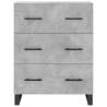 Stylish Concrete Grey Highboard | 69.5x34x180 cm