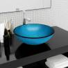 Basin Tempered Glass 42x14 cm Blue Colour blue Size 42 x 14 cm 