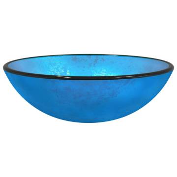 Stylish Blue Tempered Glass Basin - 42x14 cm | HipoMarket