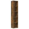 Book Cabinet Smoked Oak 40x30x189 cm - Stylish Storage Solution