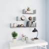 Wall Display Shelf 3 pcs Concrete Grey Engineered Wood Colour concrete grey Size 60 x 15 x 10 cm Quantity in Package 3 Number of Pieces 1 