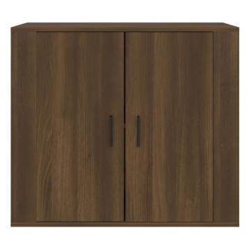 Brown Oak Sideboard - 80x33x70 cm | Durable Engineered Wood