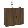 Brown Oak Sideboard - 80x33x70 cm | Durable Engineered Wood