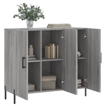 Sideboard Grey Sonoma - Modern Engineered Wood Storage Solution