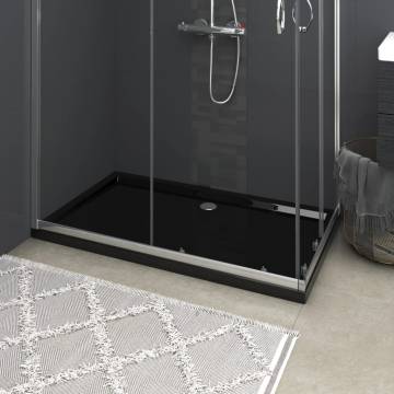 Rectangular ABS Shower Base Tray Black 70x120 cm | HipoMarket