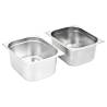 Gastronorm Containers 2 pcs GN 1/2 - Stainless Steel (150 mm)