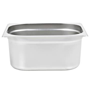 Gastronorm Containers 2 pcs GN 1/2 - Stainless Steel (150 mm)