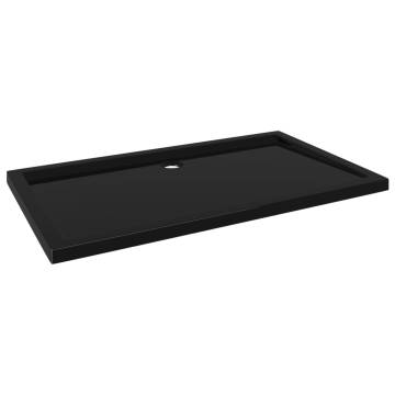 Rectangular ABS Shower Base Tray Black 70x120 cm | HipoMarket