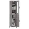 Stylish Highboard Grey Sonoma - 34.5x34x180 cm | Hipo Market