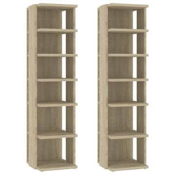 Shoe Cabinets 2 pcs Sonoma Oak - Space-Saving Storage Solution