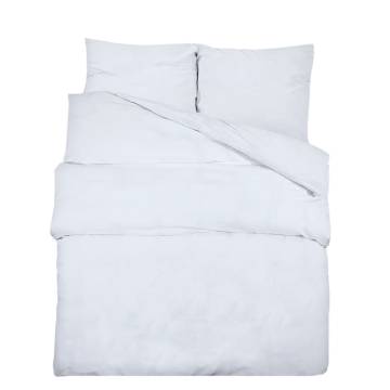 Duvet Cover Set White 225x220 cm - Lightweight Microfiber