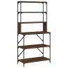 Baker's Rack 6-Tier Brown Oak | Stylish Storage Solution