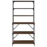 Baker's Rack 6-Tier Brown Oak | Stylish Storage Solution