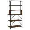 Baker's Rack 6-Tier Brown Oak | Stylish Storage Solution