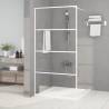 Walk-in Shower Wall White 100x195 cm Clear ESG Glass Colour white Size 100 x 195 cm Model transparent 