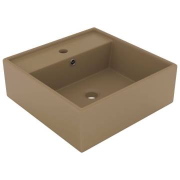 Luxury Matt Cream Square Basin 41x41 cm | Hipomarket