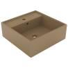 Luxury Basin Overflow Square Matt Cream 41x41 cm Ceramic Colour matte cream 