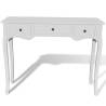 Stylish White Dressing Console Table with 3 Drawers