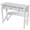 Stylish White Dressing Console Table with 3 Drawers