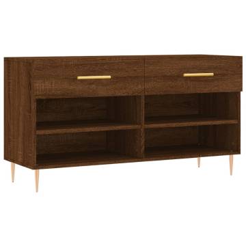 Shoe Bench Brown Oak - Stylish Storage Solution | HipoMarket