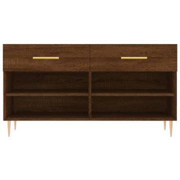 Shoe Bench Brown Oak - Stylish Storage Solution | HipoMarket