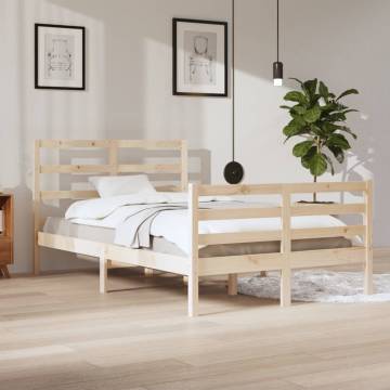 Solid Wood Pine Bed Frame 120x200 cm - Durable & Stylish