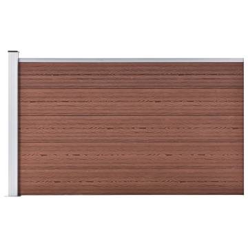 Brown WPC Garden Fence Panel 175x105 cm | Buy Online