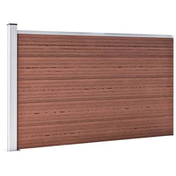 Brown WPC Garden Fence Panel 175x105 cm | Buy Online