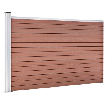 Brown WPC Garden Fence Panel 175x105 cm | Buy Online