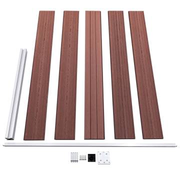 Brown WPC Garden Fence Panel 175x105 cm | Buy Online