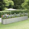 Garden Raised Bed Silver 554x100x68 cm Powder-coated Steel Colour silver Size 554 x 100 x 68 cm Quantity in Package 1 