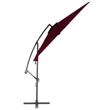 Cantilever Umbrella with Aluminium Pole - Bordeaux Red 300 cm