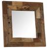 Mirror Solid Reclaimed Wood 50x50 cm - Vintage Home Decor