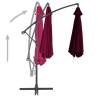 Cantilever Umbrella with Aluminium Pole - Bordeaux Red 300 cm