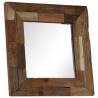 Mirror Solid Reclaimed Wood 50x50 cm - Vintage Home Decor