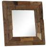 Mirror Solid Reclaimed Wood 50x50 cm - Vintage Home Decor