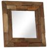 Mirror Solid Reclaimed Wood 50x50 cm - Vintage Home Decor