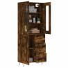 Stylish Highboard in Smoked Oak - 69.5x34x180 cm | HiPo Market