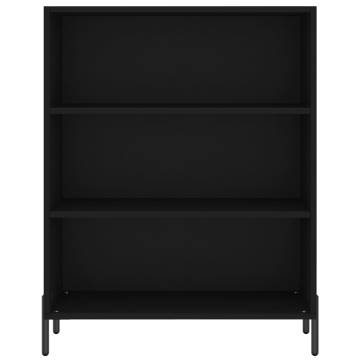 Stylish Highboard Black 69.5x34x180 cm | Durable Engineered Wood